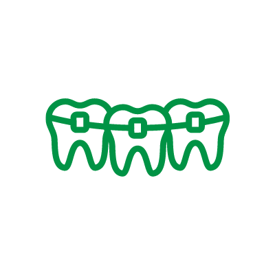 icon of teeth with brackets
